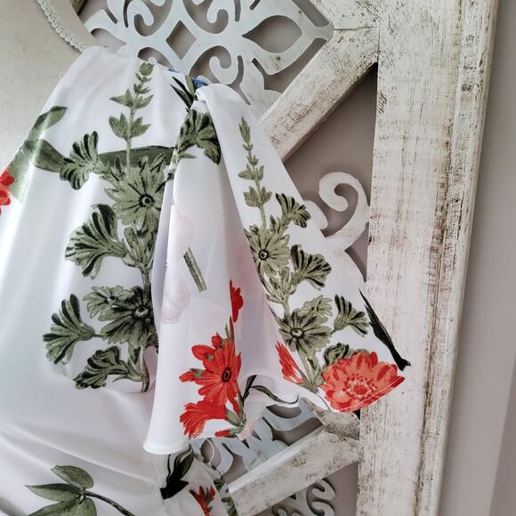 Runway Paris Women's Faux Wrap Surplice Mini A-Line Dress in Floral - Picture 5 of 14